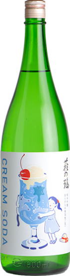 萩の鶴「クリームソーダ」純米吟醸 美山錦おりがらみ微活性生 (1.8L)